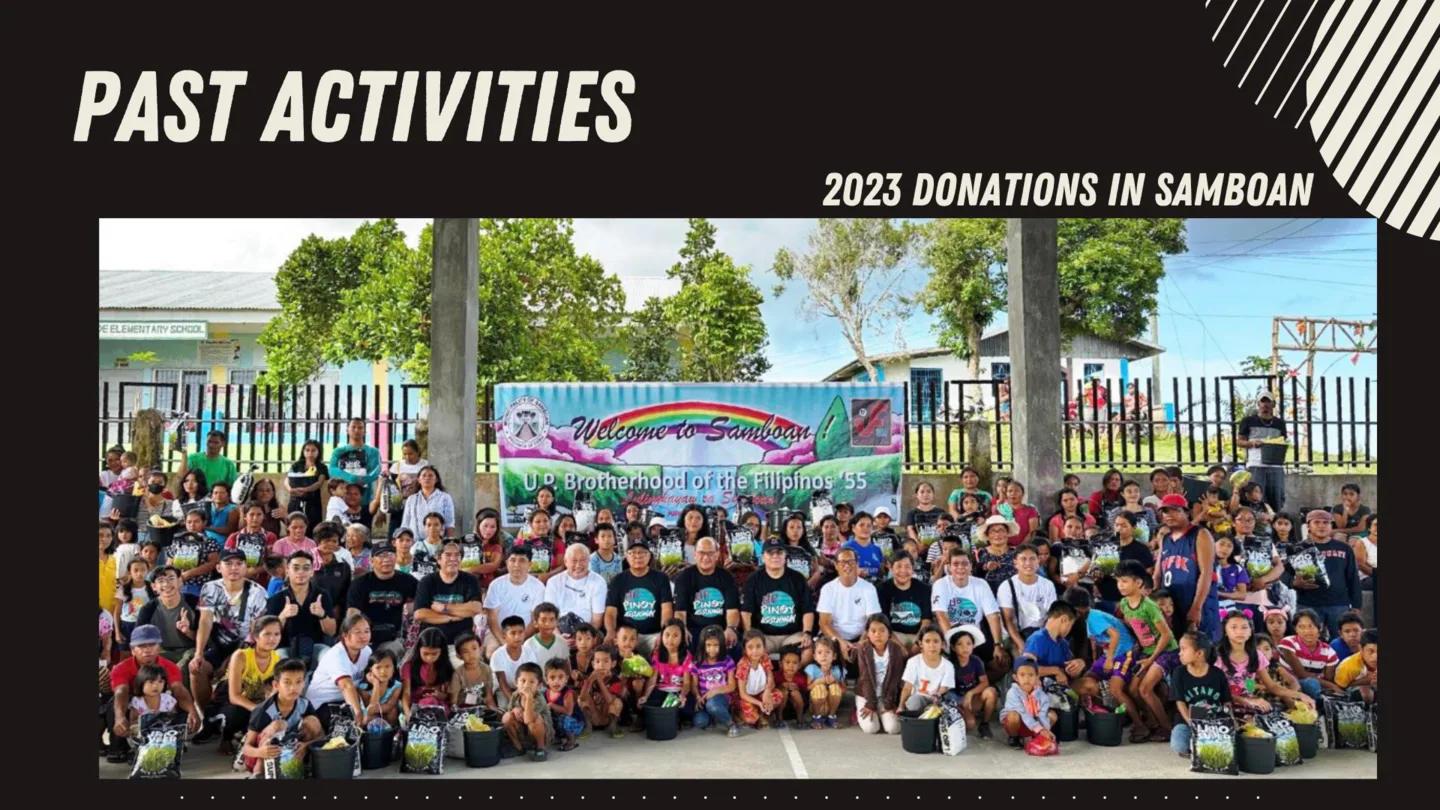 UPBF 55 donation activity in Samboan.